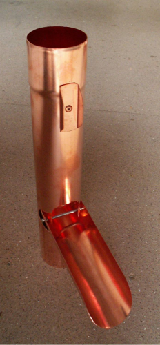 Regenrohrklappe Kupfer 60 mm