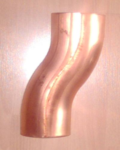Sockelknie -6 cm  Kupfer 87 mm